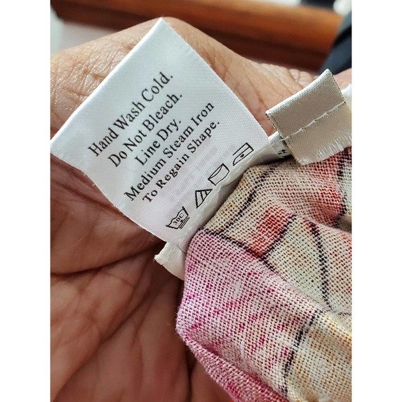 Coldwater Creek Women's Floral Linen Long Sleeve Buttons Front Casual Jacket M - Picture 8 of 9